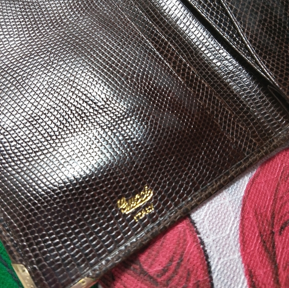 Gucci vintage lizard skin leather wallet - Picture 4 of 12